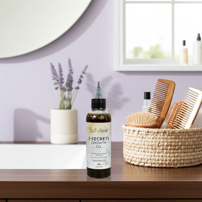 S-Secrets Scalp Stimulator Hair Growth Oil 4oz - Herbal Biotin & Essential Oils for All Hair Types