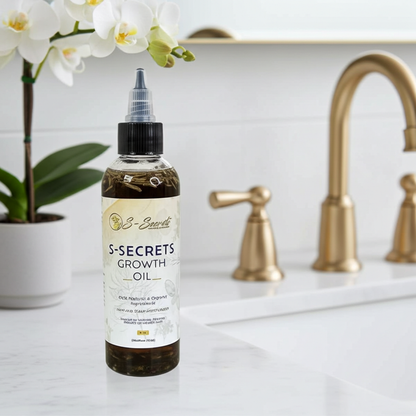 S-Secrets Scalp Stimulator Hair Growth Oil 2oz - Herbal Biotin & Essential Oils for All Hair Types