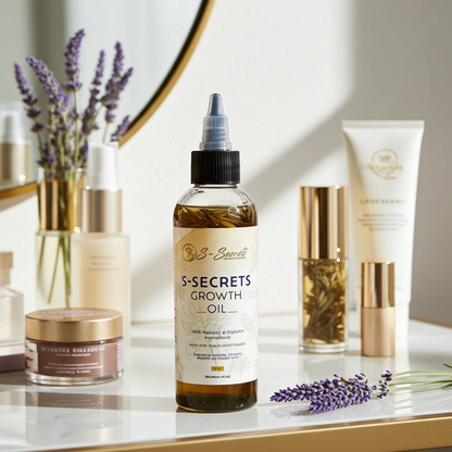 S-Secrets Scalp Stimulator Hair Growth Oil 4oz - Herbal Biotin & Essential Oils for All Hair Types