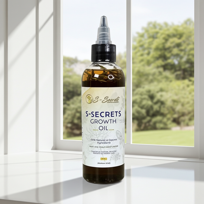 S-Secrets Scalp Stimulator Hair Growth Oil 2oz - Herbal Biotin & Essential Oils for All Hair Types