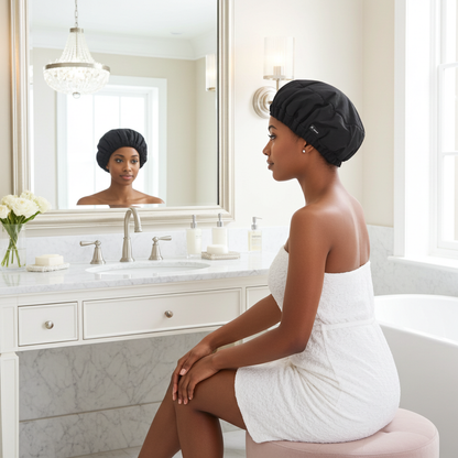 S-Secrets Flaxseed Deep Conditioning Heat Cap for Moisture, Elasticity, and Healthy Hair Growth – Cordless and Microwave-Ready Spa Cap