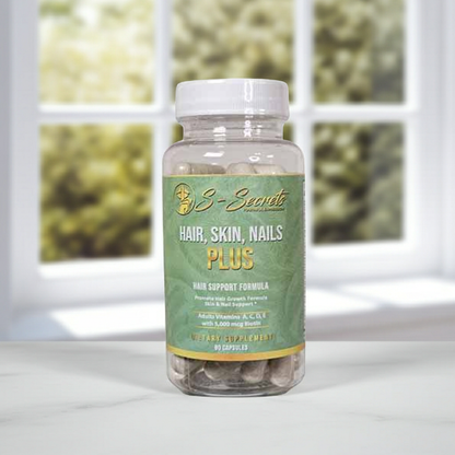 Biotin for Hair Skin Nails - Extra Strength 5000mcg Supplement with Vitamins A, C, D, E & Zinc