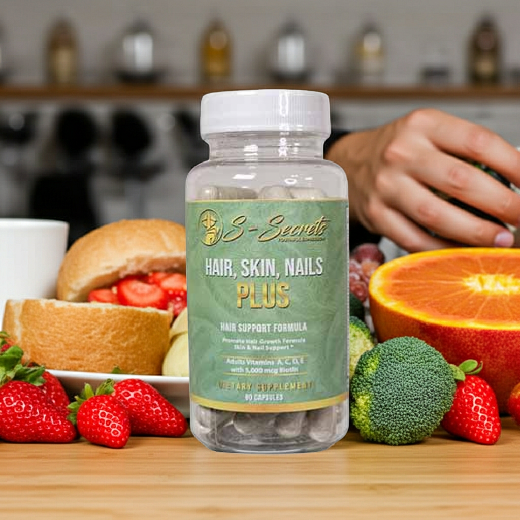 Biotin for Hair Skin Nails - Extra Strength 5000mcg Supplement with Vitamins A, C, D, E & Zinc