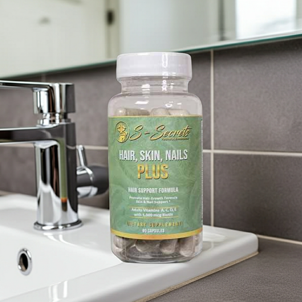 Biotin for Hair Skin Nails - Extra Strength 5000mcg Supplement with Vitamins A, C, D, E & Zinc