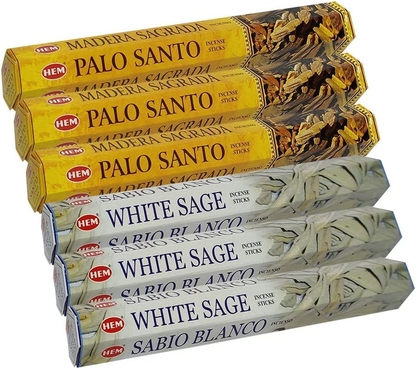 White Sage Incense Sticks and Palo Santo Incense Sticks with Incense Holder Bund image 4