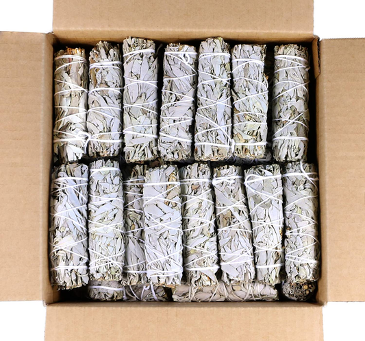 4 Inch 6 Pack Organic White Sage Smudge Smudging Sticks | Bulk Quantities for Ho image 0