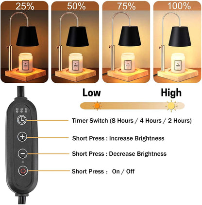 Candle Warmer Lamp with Timer & 2 Bulbs, Electric Candle Lamp Warming for Jar Ca image 4